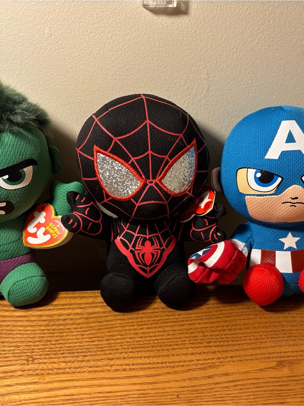 Marvel ty beanie Plush – Black with Red and Silver Eyes